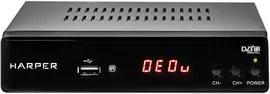 ТВ ресивер Harper HDT2-5010 DVB-T2 приставка для цифрового ТВ, черный