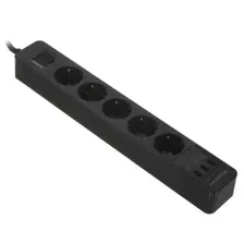 Сетевой фильтр Harper UCH-510 черный, BT-5362783