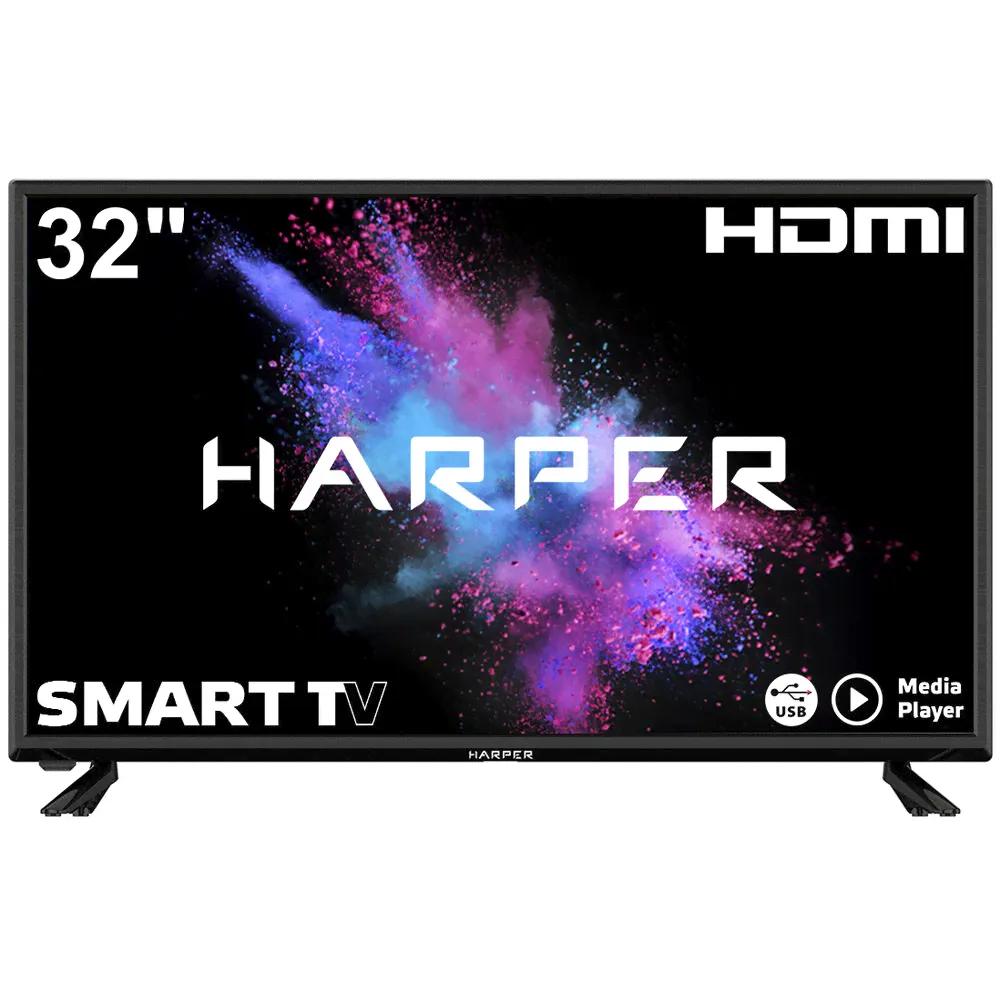 Телевизор 32" Harper 32R670TS (HD 1366x768, Smart TV) черный-0