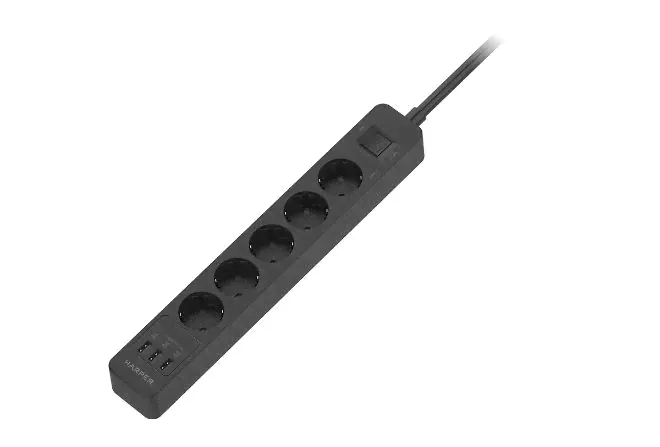 Сетевые фильтры Сетевые фильтры HARPER UCH-530 Black
