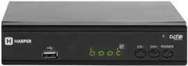 Цифровой телевизионный DVB-T2 ресивер HARPER HDT2-2030 экран, черный,Full HD, DVB-T, DVB-T2
