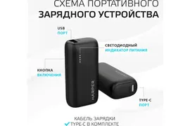 Внешний аккумулятор HARPER PB-2606 Black